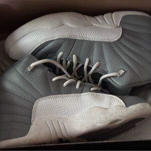 Kids Jordan Sneakers - Gray and White